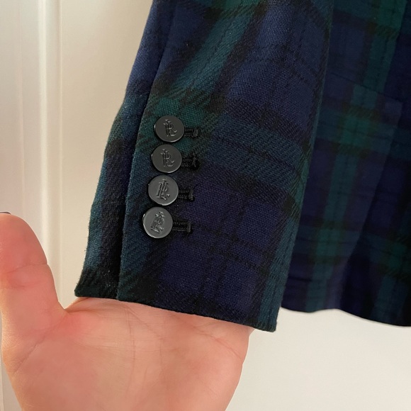 Lauren Ralph Lauren Plaid Double-Knit Jacquard Blazer - Picture 4 of 11